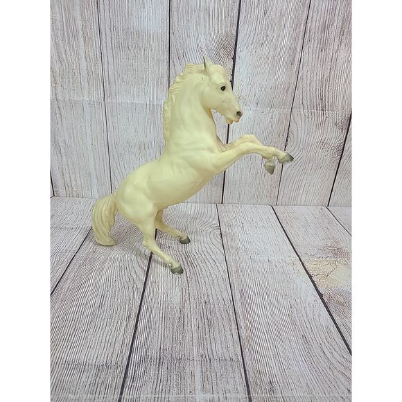 Vintage Breyer Alabaster Rearing Stallion Horse Fighting 12" Collectible USA - Picture 10 of 16